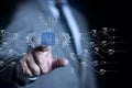 Classification of documents using AI artificial intelligence, document management system DMS, robot automation, online database. Royalty Free Stock Photo