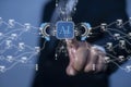 Classification of documents using AI artificial intelligence, document management system DMS, robot automation, online database. Royalty Free Stock Photo
