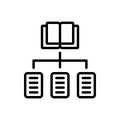 Black line icon for Classification, categorization and allocation