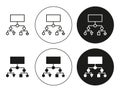 classification linear art icon set. Classification vector mark for web