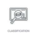classification linear icon. Modern outline classification logo c