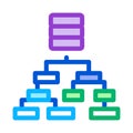 classification of machine learning color icon vector illustration