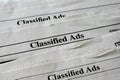 Classified Ads Royalty Free Stock Photo