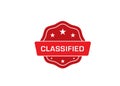 Classified stamp,Classified rubber stamp Royalty Free Stock Photo
