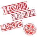 Classified Stamps Royalty Free Stock Photo