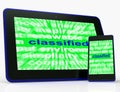 Classified Tablet Shows Top Secret Or Confidential Document Royalty Free Stock Photo