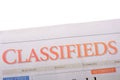 Classifieds newspaper