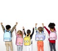 Classmates Friends Bag School Education Royalty Free Stock Photo