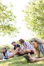 Classmates revising together on campus Royalty Free Stock Photo