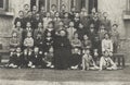 Classphoto showing teenage boys class around 1930 with their priest teacher, clearly a boys only school, Antwerp