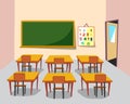 Classroom background illustration vector Royalty Free Stock Photo