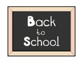 Classroom blackboard isolated. Back to school lettering vector illustration. Chalkboard with chalk letters Royalty Free Stock Photo