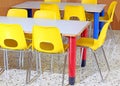 Classroom with chairs and tables in the kindergarten Royalty Free Stock Photo