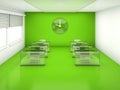 Classroom green interior Royalty Free Stock Photo
