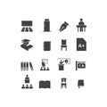 classroom icons of various shapes and functions