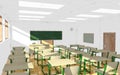 Classroom interior - empty room Royalty Free Stock Photo