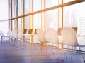 Classroom with laptops toning Royalty Free Stock Photo