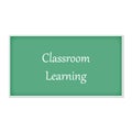 Classroom learning chalkboard white background