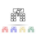 classroom multi color style icon. Simple thin line, outline vector of school icons for ui and ux, website or mobile application Royalty Free Stock Photo