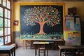 Classroom Mural of Knowledge Royalty Free Stock Photo