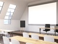 Classroom with NY view side Royalty Free Stock Photo