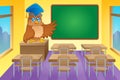 Classroom with owl teacher