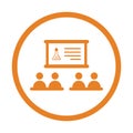 Classroom, presentation icon. Orange color vector EPS