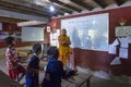 A classroom in the rural Lolei village, Cambodia Royalty Free Stock Photo