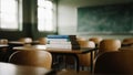 Classroom Serenity: A Quiet Corner of Knowledge Royalty Free Stock Photo