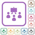 Classroom solid simple icons Royalty Free Stock Photo