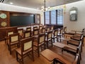 Classroom in University of Pittsburgh Cathedral of learning Royalty Free Stock Photo