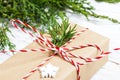 Classy Christmas gifts box presents on brown paper
