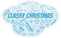 Classy Christmas word cloud