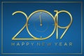 Classy design vector time of new year background with color gold