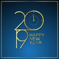 Classy design vector waiting time of new year background with color gold