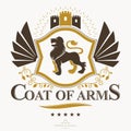 Classy emblem, vector heraldic Coat of Arms.