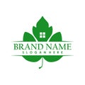 Classy green house logo creative concept Royalty Free Stock Photo