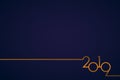 Classy 2019 Happy New Year background. Logo illustration