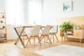 Classy interior of dining room Royalty Free Stock Photo