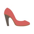 Classy Red Stiletto Shoe, Isolated Footwear Flat Icon, Shoes Store Assortment Item Royalty Free Stock Photo