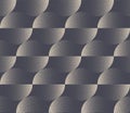 Classy Split Circles Stipple Seamless Pattern Vector Gray Abstract Background