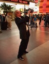 Live Music Street Musician Performing in Downtown Las Vegas Royalty Free Stock Photo