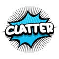 clatter Comic book explosion bubble vector illustration