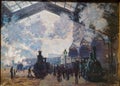 St Lazare Railway station by Monet, 1877 Royalty Free Stock Photo