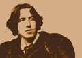 Portrait of the famous Irish writer, Oscar Wilde.