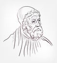 Claudius Ptolemy vector sketch illustration famous