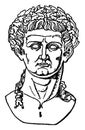 Claudius, Tiberius, vintage illustration