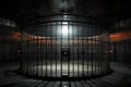 Claustrophobic Prisoner cage prison portrait. Generate Ai Royalty Free Stock Photo