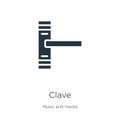 Clave icon vector. Trendy flat clave icon from music collection isolated on white background. Vector illustration can be used for