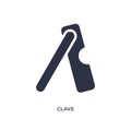 clave icon on white background. Simple element illustration from music concept